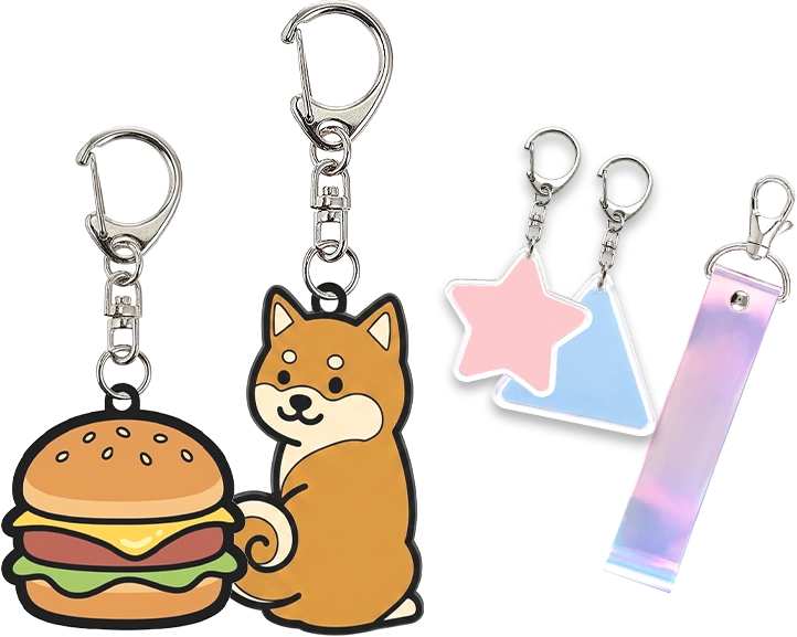 キーホルダーのオリジナル製作イメージ